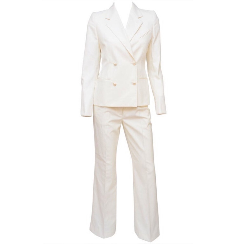 Authentic CHANEL Women's Cream Pantsuit - Picture 1 of 16